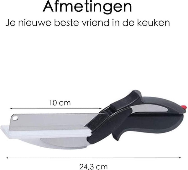 QuickChop | Keukenschaar met Mes en Snijplank in Één