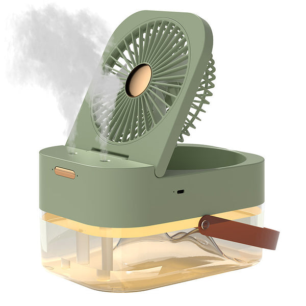 AquaBreeze | Ventilator met Vernevelaar en Sfeerverlichting