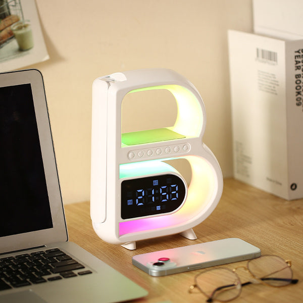 RhythmGlow | Bluetooth Speaker met Draadloze Oplader