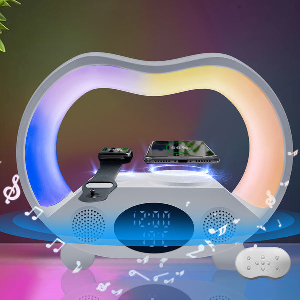 SmartGlow | 6-in-1 Tafellamp met Speaker en Draadloos Opladen