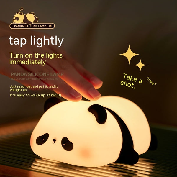 PandaGlow | Nachtlampje van Siliconen met Klapbediening