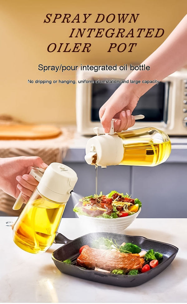 DuoFlow | Oliefles 2-in-1 voor Sprayen en Schenken, 470 ml