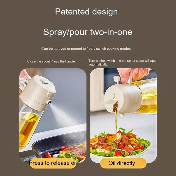 DuoFlow | Oliefles 2-in-1 voor Sprayen en Schenken, 470 ml