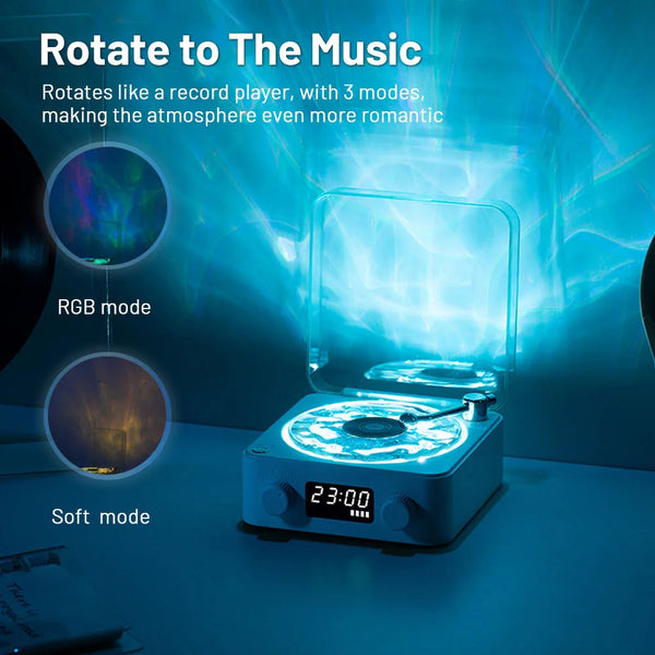 Retro Turntable | Bluetooth Speaker met RGB-projectie