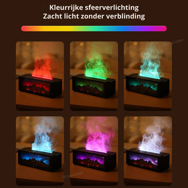 FlameAura | Aroma Diffuser met Flikkerend Vlameffect