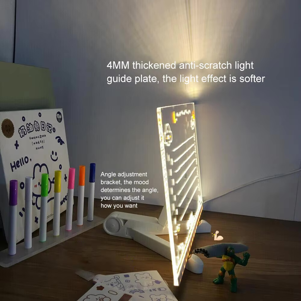GlowBoard Pro | LED-Tekenbord met 7 Markers