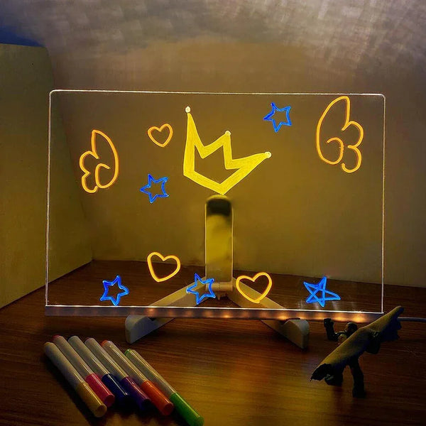 GlowBoard Pro | LED-Tekenbord met 7 Markers