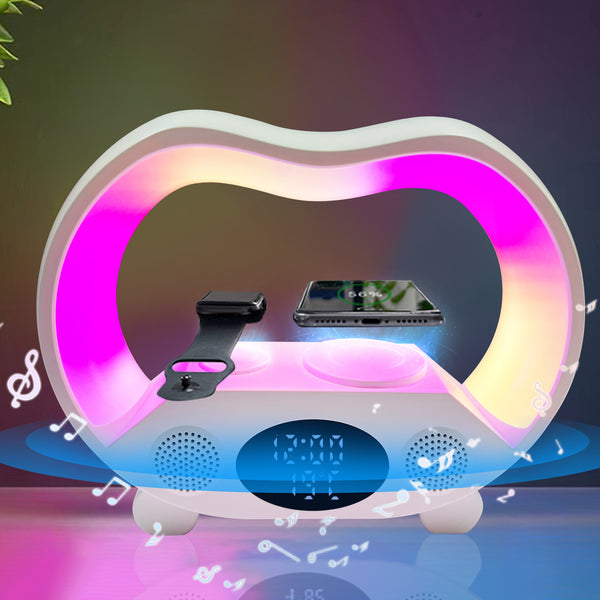 SmartGlow | 6-in-1 Tafellamp met Speaker en Draadloos Opladen