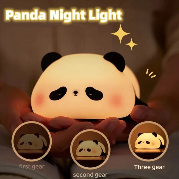 PandaGlow | Nachtlampje van Siliconen met Klapbediening
