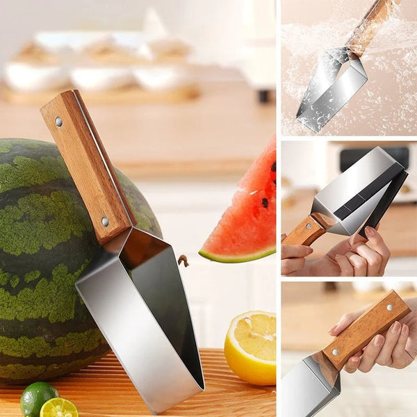 SliceMate | Meloensnijder van Roestvrij Staal met Beschermkap