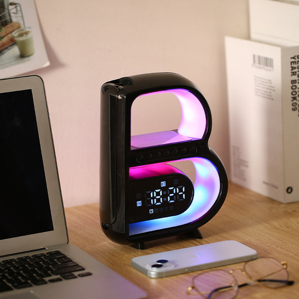 RhythmGlow | Bluetooth Speaker met Draadloze Oplader